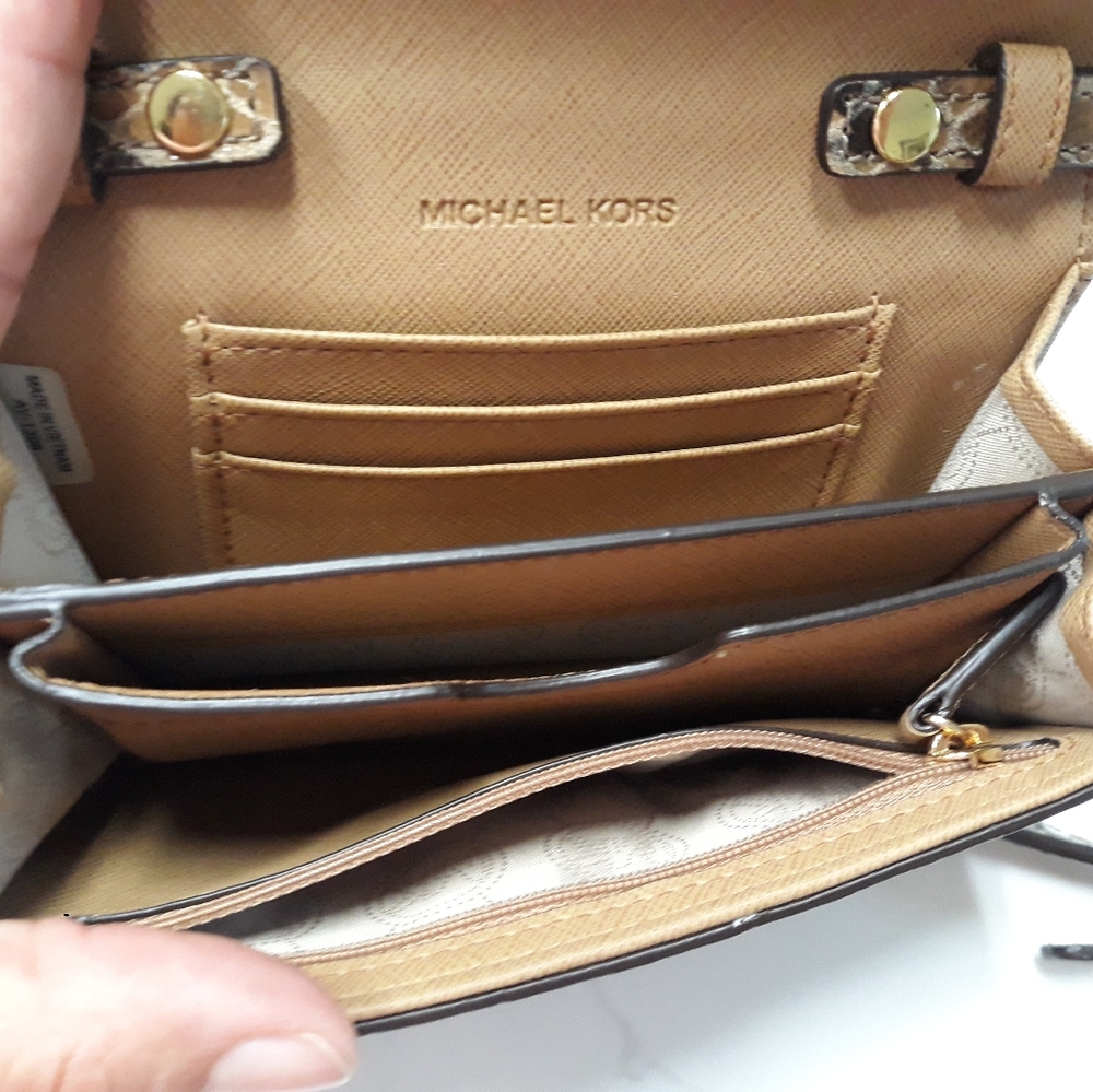 Michael Kors Python Embossed Leather Crossbody Bag - image 4